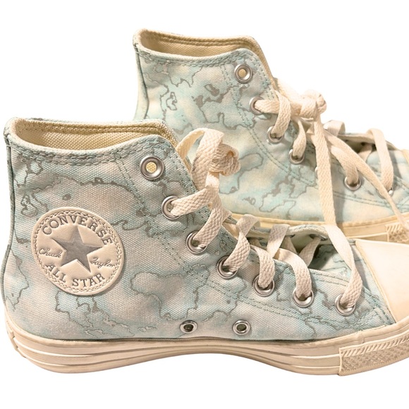 CONVERSE High Top Sneakers Chuck Taylor All Star Light Blue White Womens SZ 7 - Picture 6 of 11